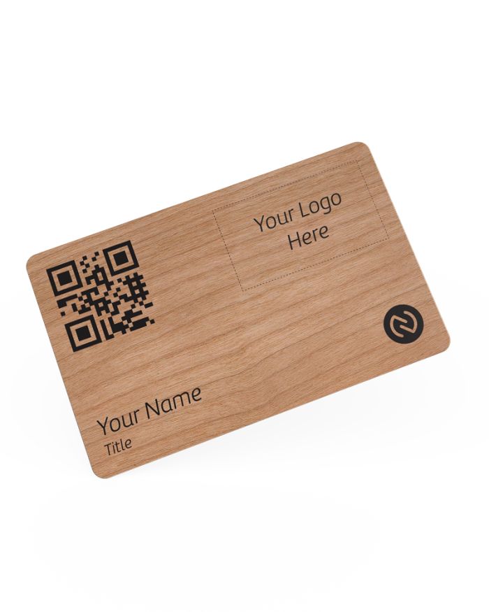 NFC Digital Business Card | Wood Deep Cherry Card