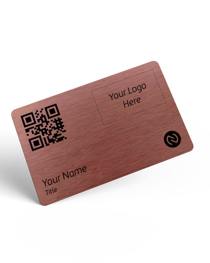 NFC Digital Business Card | Executive Rose-Gold Metal Card