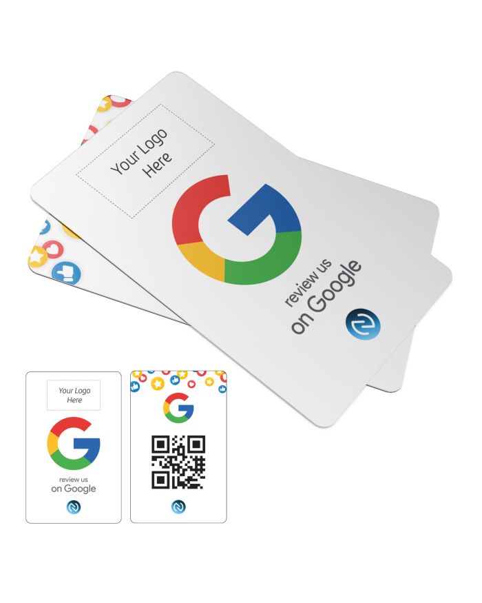 NFC Google Review Card | White Matte PVC Card