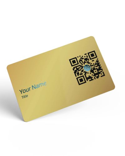 NFC Digital Business Card | Gold Brushed PVC Card