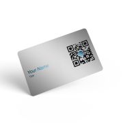 NFC Digital Business Card | Silver Brushed PVC Card
